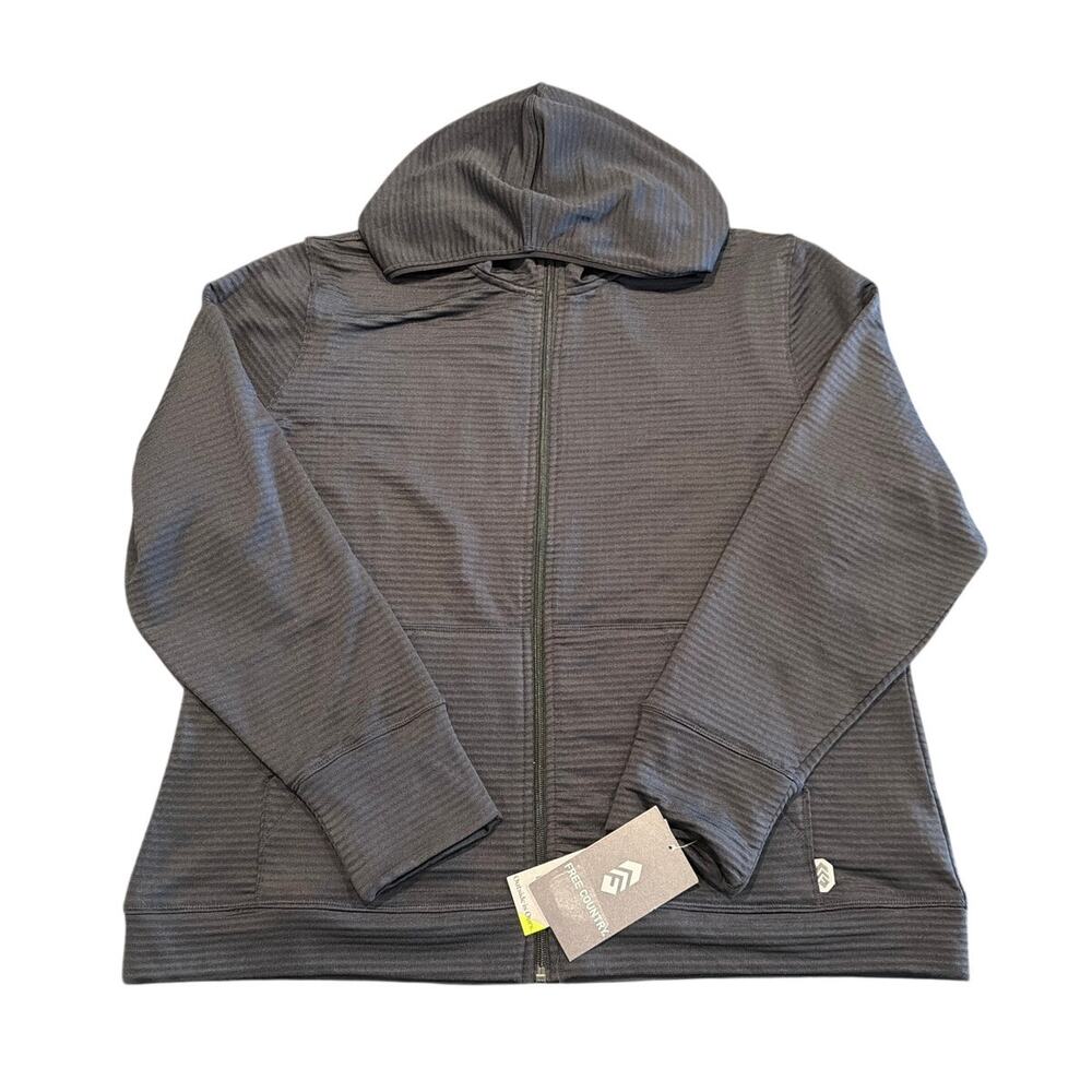 NWT Free Country Off the Grid Hooded Jacket, Women’s XL, Black